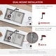 preview thumbnail 4 of 20, STYLISH 31 inch Stainless Steel 18G Double Bowl Dual Mount Kitchen Sink - Brushed Stainless Steel - 31" x 18" x 9"
