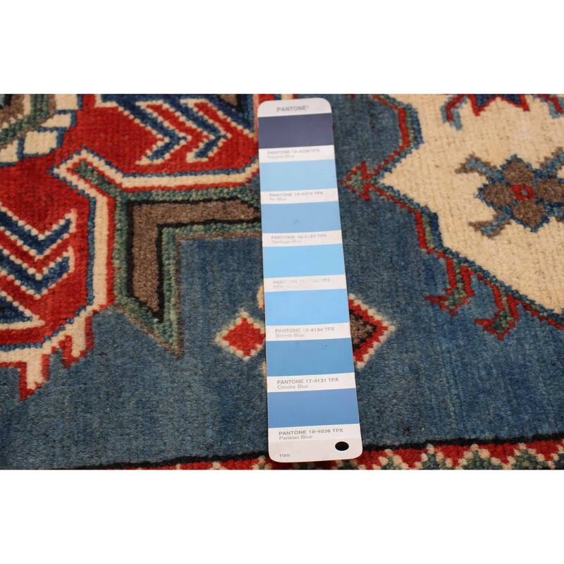 ECARPETGALLERY Hand-knotted Uzbek Ghazni Blue Wool Rug - 2'8 x 9'8