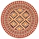SAFAVIEH Veranda Eyvor Indoor/ Outdoor Waterproof Patio Backyard Rug - 3' x 3' Round - Red/Natural