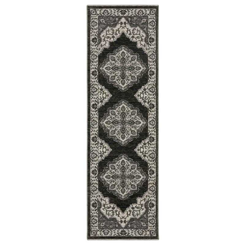 HomeRootsMedallion Traditional Rectangle Area Rug