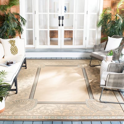 SAFAVIEH Courtyard Tjarkje Indoor/ Outdoor Waterproof Patio Backyard Rug