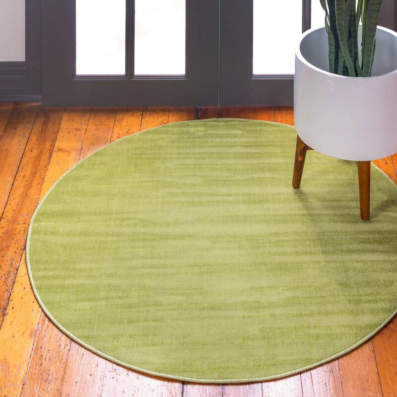 Traditional Yhogarc Collection Area Rug - Green - 3'7" Round