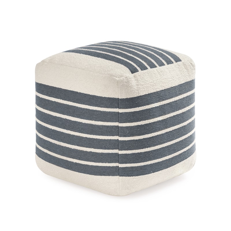 Jani 20-inch Ottoman Pouf - Handcrafted Handmade Ottoman for Seating, Footrest, Home Decor for Living Room, Bedroom
