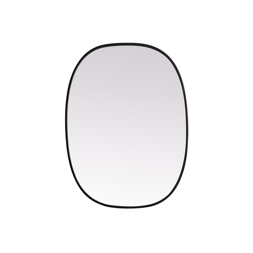 Indigo Home Metal Frame Oval Mirror 27x36 Inch