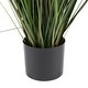 preview thumbnail 12 of 12, Green Faux Foliage Tall Onion Grass Artificial Plant with Black Plastic Pot