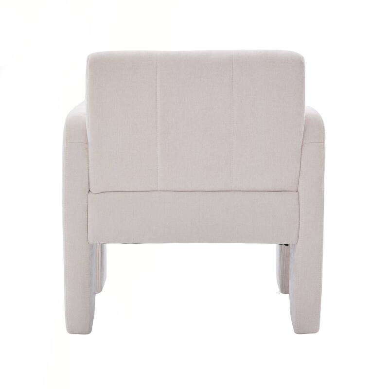Modern Minimalist Casual Single Armchair Living Room, Bedroom, Office Area Upholstered Chair Comfortable Padded Armchair