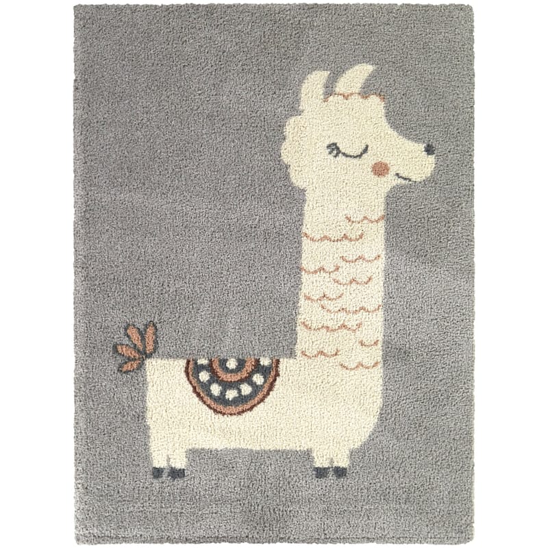 Mod-Tod Cid Kids Llama Shag Area Rug - 5'3" x 7'