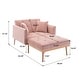 preview thumbnail 50 of 64, Velvet Upholstered Tufted Living Room Sleeper Sofa Chair With Rose Golden feet