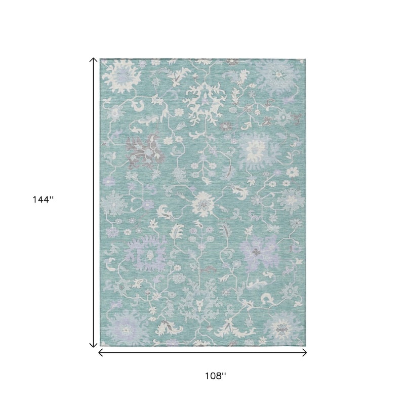 HomeRoots Floral Transitional Rectangle Outdoor Rug