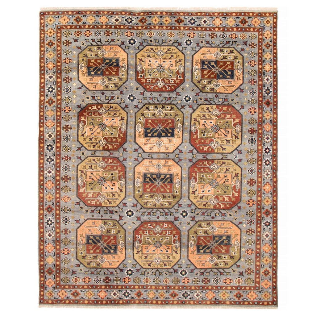 ECARPETGALLERY Hand-knotted Jules Serapi Grey Wool Rug - 7'11 x 9'10