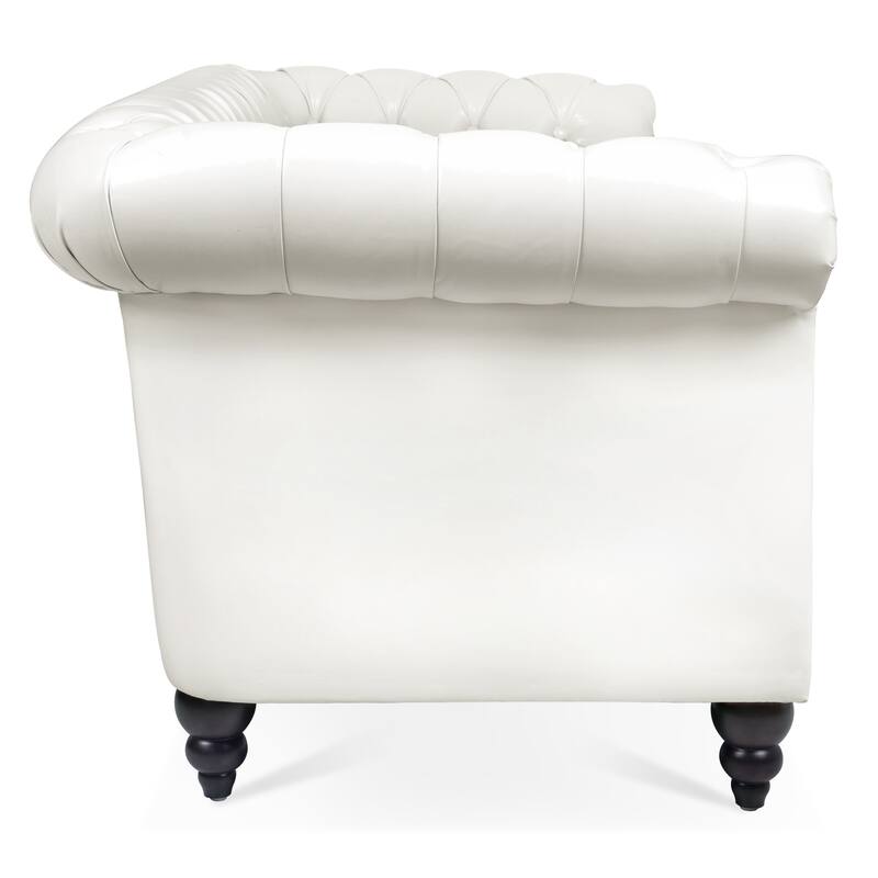 Elegant PU Leather Sofa with Birch Legs and Pocket Spring Support - 3-Seater