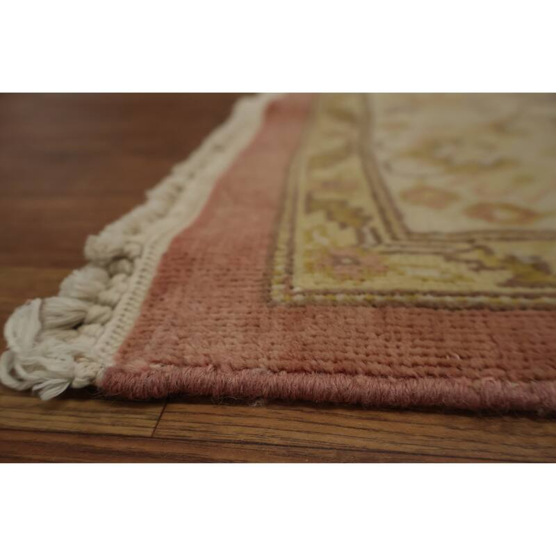 Hand Knotted Oriental 100% Wool Carpet Traditional Floral Oranges & Rust Ziegler Area Rug - 8' 2'' X 7' 9''