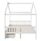 preview thumbnail 6 of 15, Full Size House Platform Bed with 2 Drawers,Headboard and Footboard, Roof Design, White