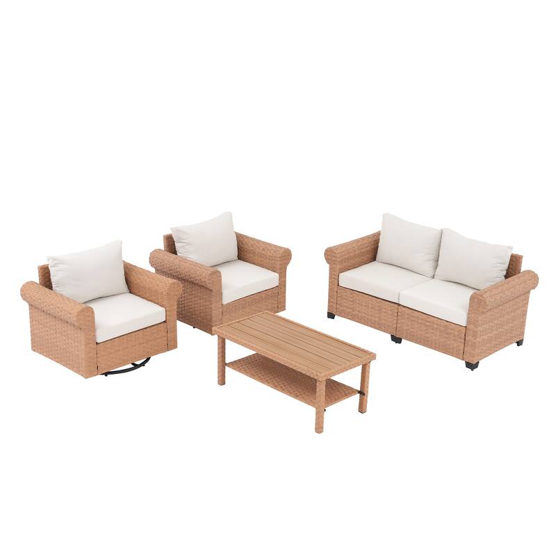 Outdoor Four-Piece Set Patio Lounge and Conversation Set
