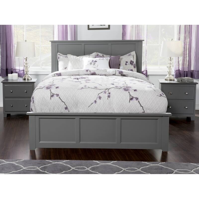 Platform Bed with Footboard & 2 Drawers - Storage Bed Frame - Slatted Support