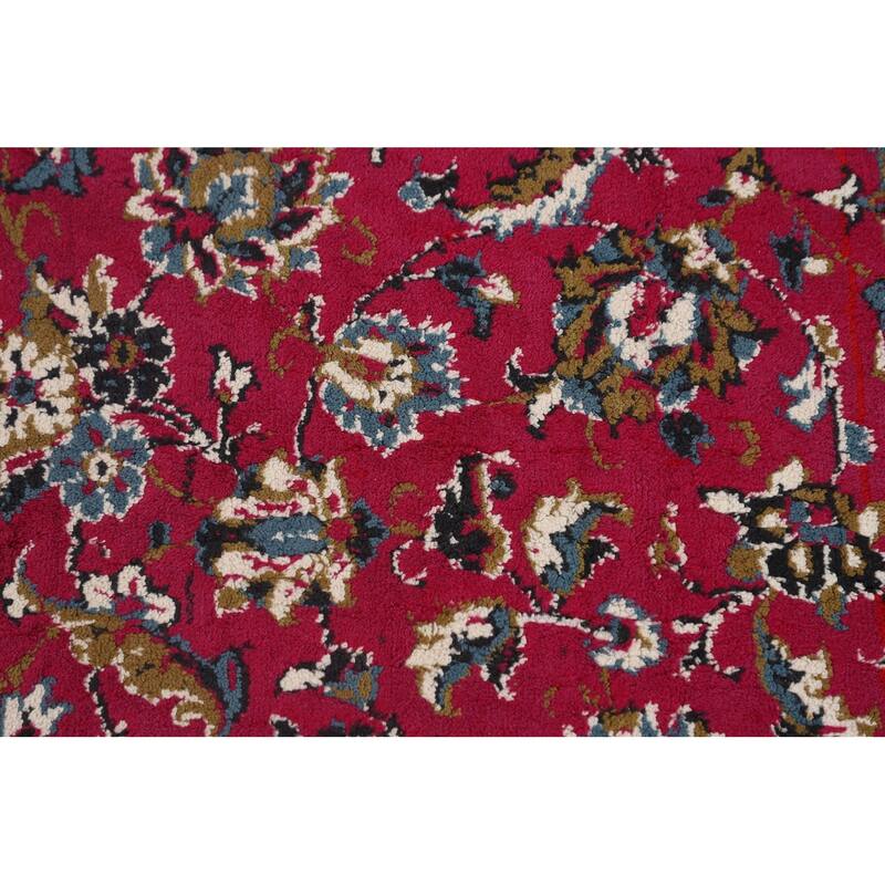 Floral Rose Kashan Turkish Area Rug Machine Made Carpet - 9'8" x 12'10"