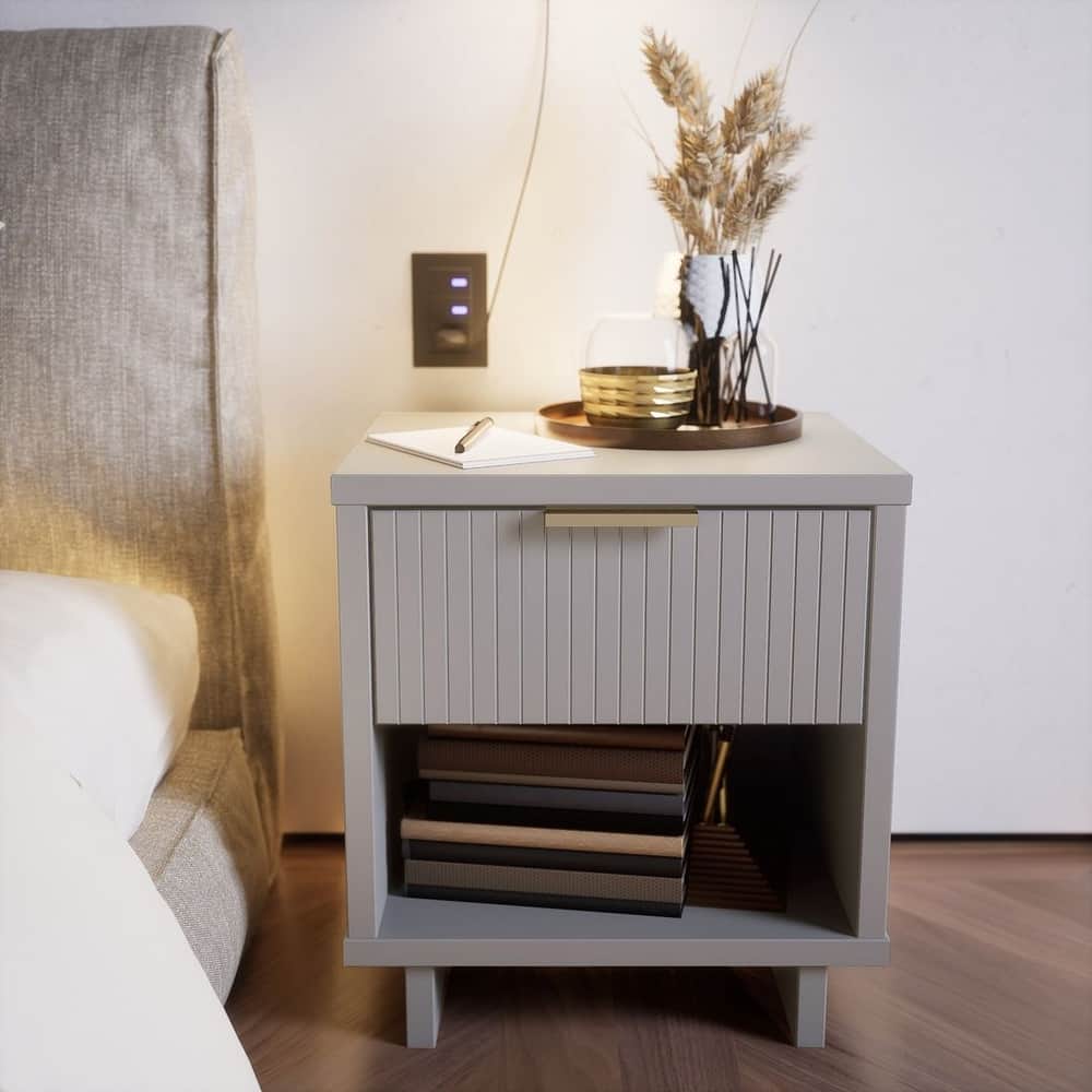 Manhattan Comfort 1.0 Granville Modern 1 Drawer Nightstand