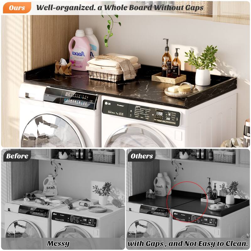 Laundry Countertop for Washer and Dryer, Over Washer Dryer Topper for Storage and Organization