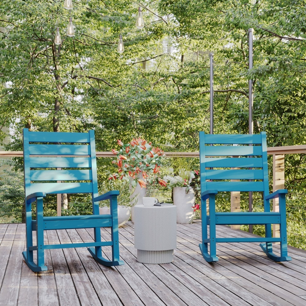 Plastic outdoor rocking discount chair