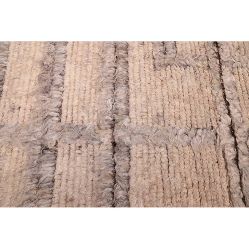 ECARPETGALLERY Hand-knotted Tangier Beige Wool Rug - 5'0 x 7'4