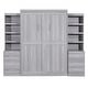 preview thumbnail 9 of 10, Full Multiple Storage Murphy Bed - Grey
