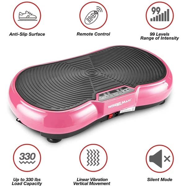 Wonder Maxi 3D Vibration Plate Exercise Machine w/ Dual Motor Oscillation,  Pink - 25 x 13.75 x 5 inches - Bed Bath & Beyond - 36178607