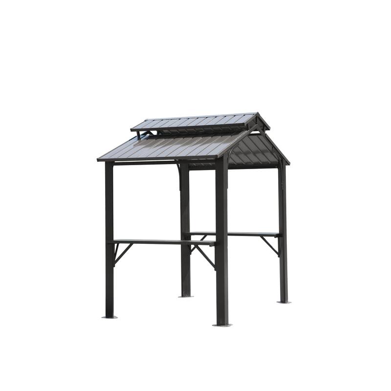 8'X5' hardtop barbecue gazebo - Grey