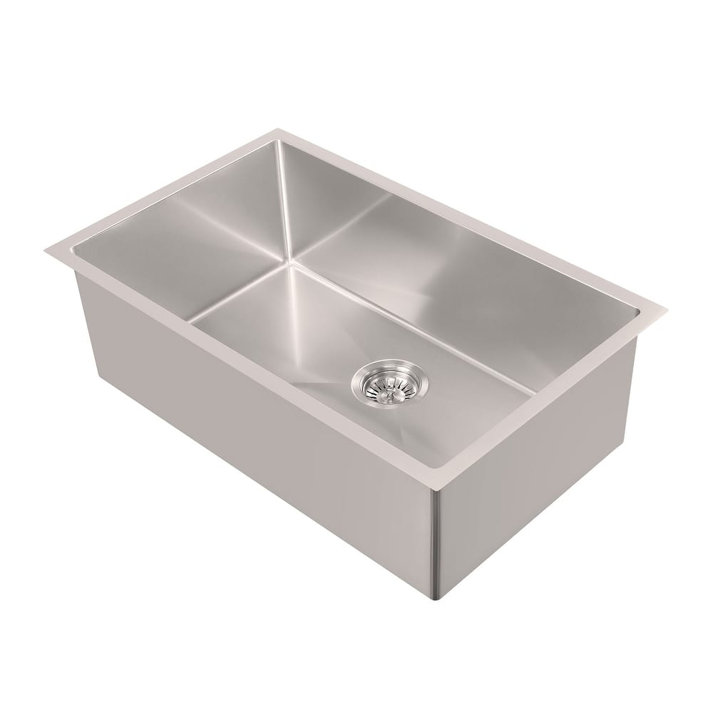 Whitehaus Noah Plus 33" Single Basin Kitchen Sink for Undermount or