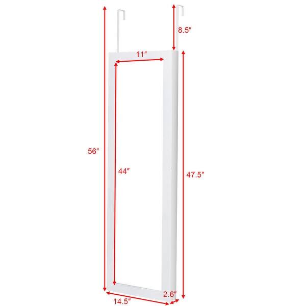 Shop Costway Wall Door Mounted Magnetic Mirrored Jewelry Cabinet