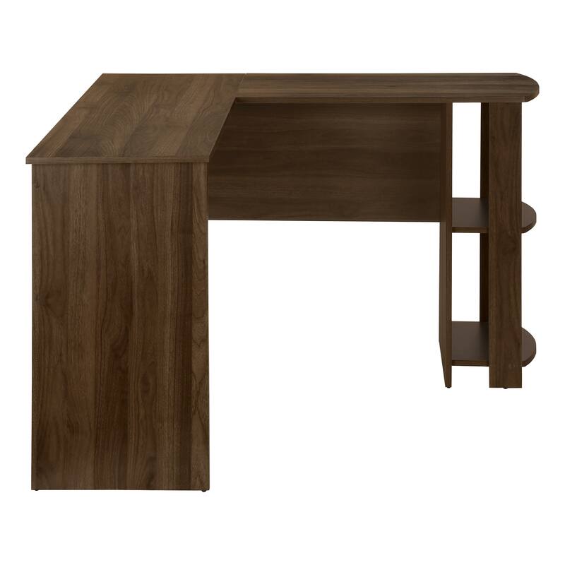 HomeRoots 47" Brown Wood L Shape Computer Desk