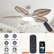preview thumbnail 22 of 28, 52" Palm Leaf Tropical Ceiling Fan with Light and Remote,Indoor or Outdoor Ceiling Fan,for Farmhouse Living Room Patio
