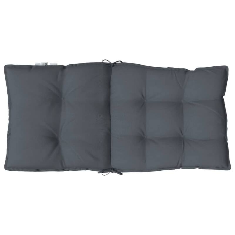 vidaXL Lowback Chair Cushion Set of 4 Anthracite - 19.7 x 39.4 x 2.8 in.