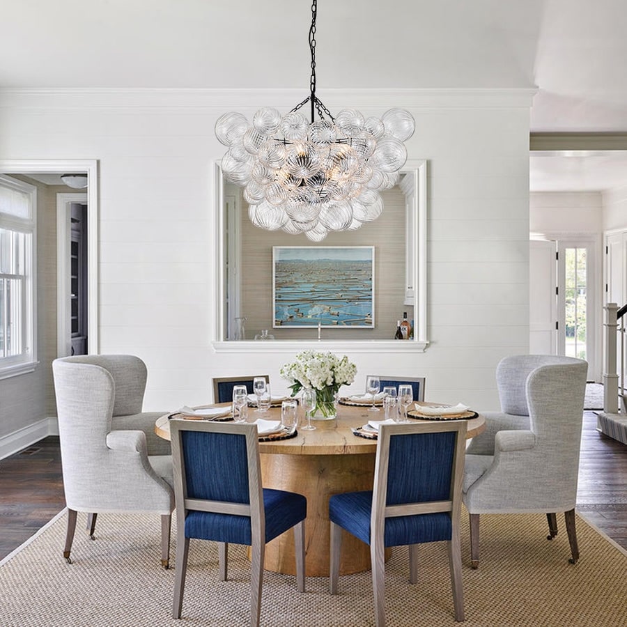 Black mid top century modern chandelier