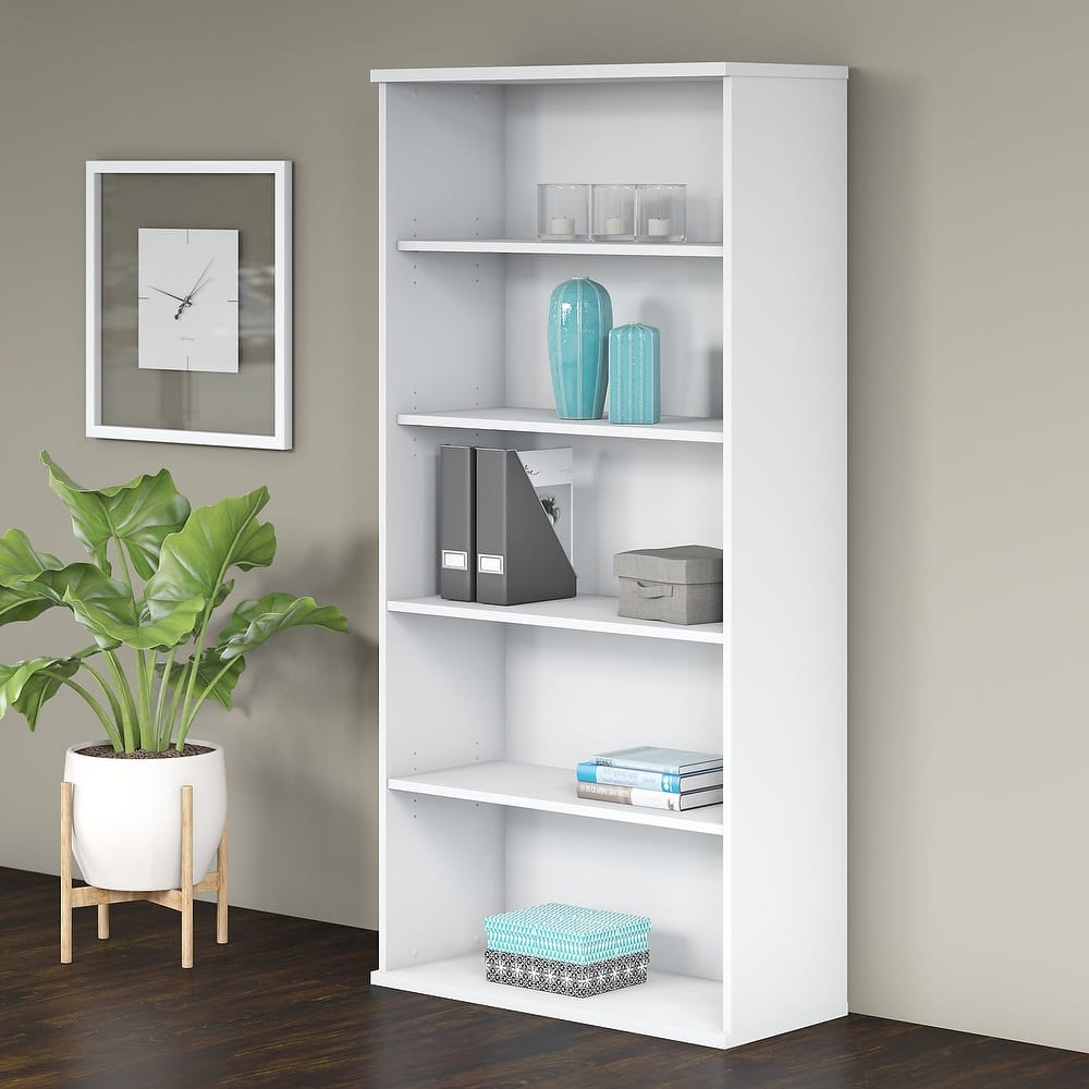 Studio C Tall 5 Shelf Bookcase Bookshelf Organizer by Bush Furniture