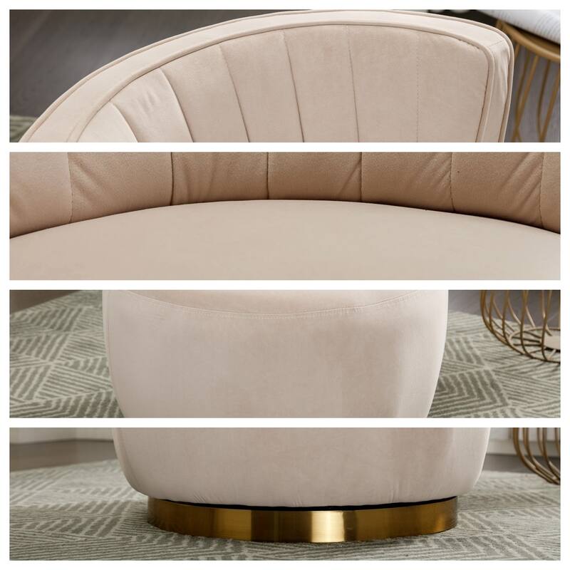 360 Degree Swivel Cuddle Barrel Accent Sofa Chairs for All Kinds of Places - 25.20'' x 25.59'' x26.38''