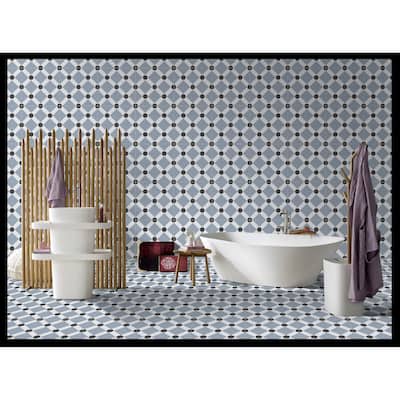 Toledo 12 x 12 Ceramic Tile for Wall in Blue and White