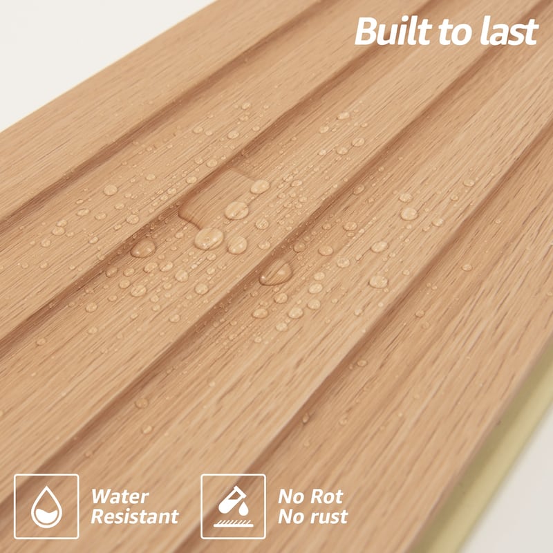 Art3d WPC Slat Wall Panels,3D Wall Accents for Interior Wall Decor,48in x 6in (Pack of 16)