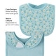 preview thumbnail 1 of 4, The Peanutshell Baby Girl Bibs Set, Terry Cloth, Feeding, Drooling, Green, Rainbow Floral, 10 Pack