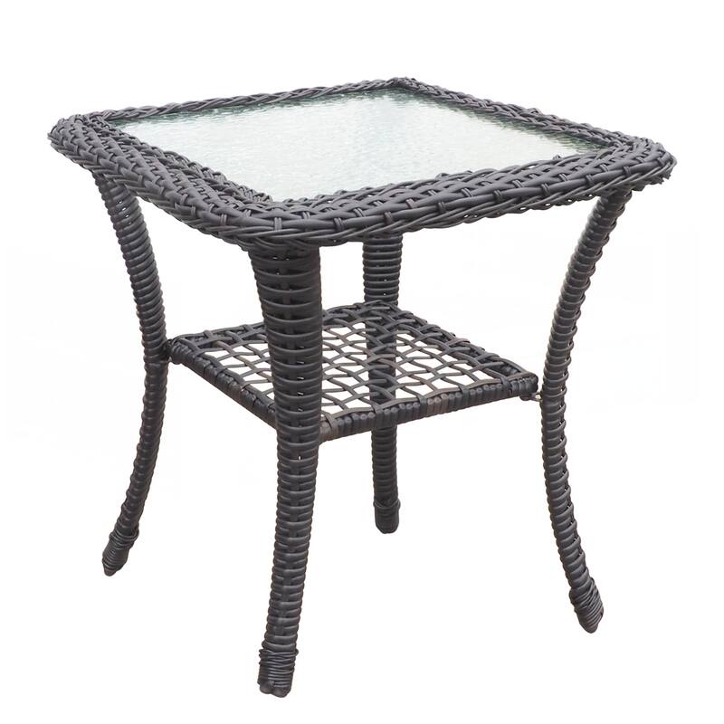 Outdoor Wicker Rocker Swivel Patio Bistro Set