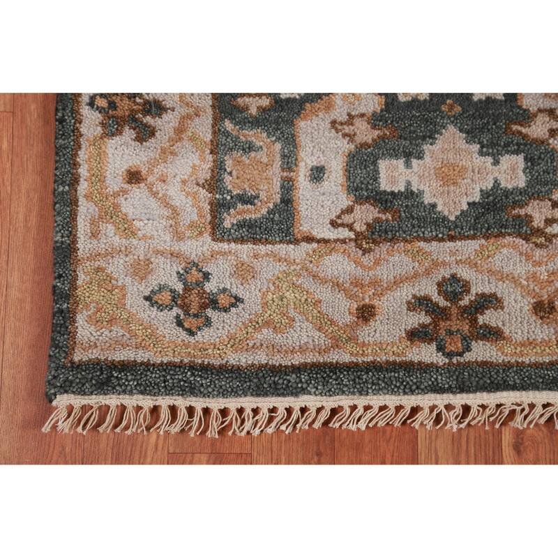 All-Over Oushak Oriental Runner Rug Handmade Wool Carpet - 2'9" x 8'4"