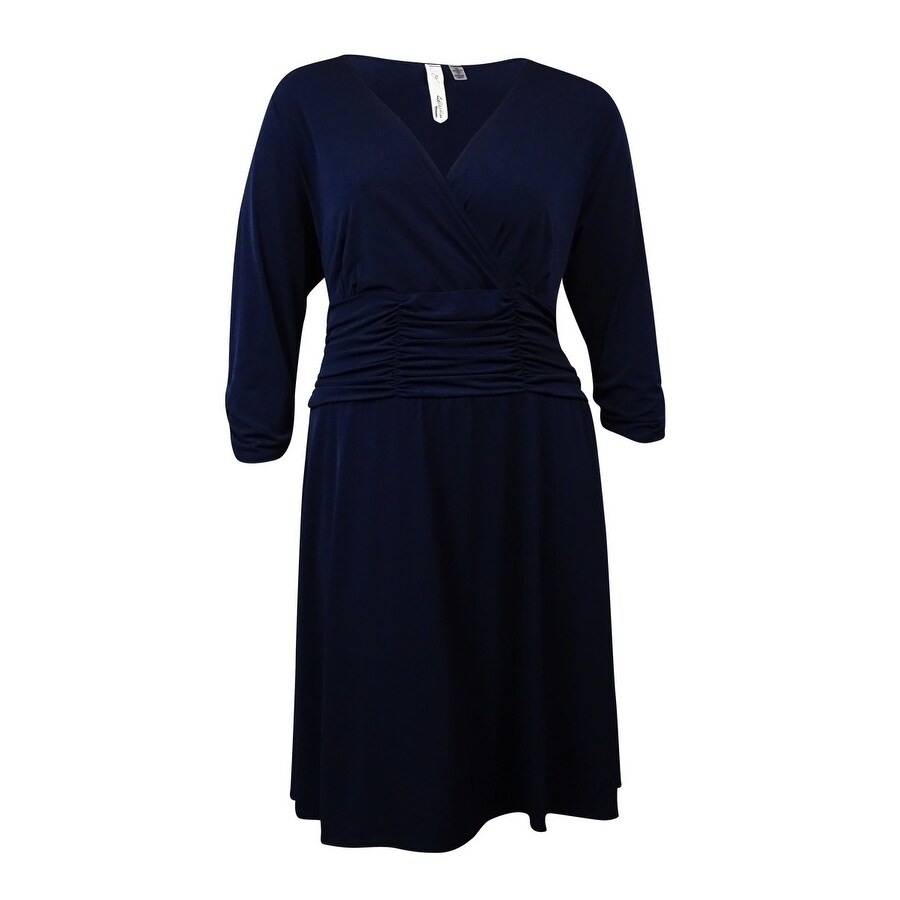 NY Collection Womens Peplum Sheath Dress