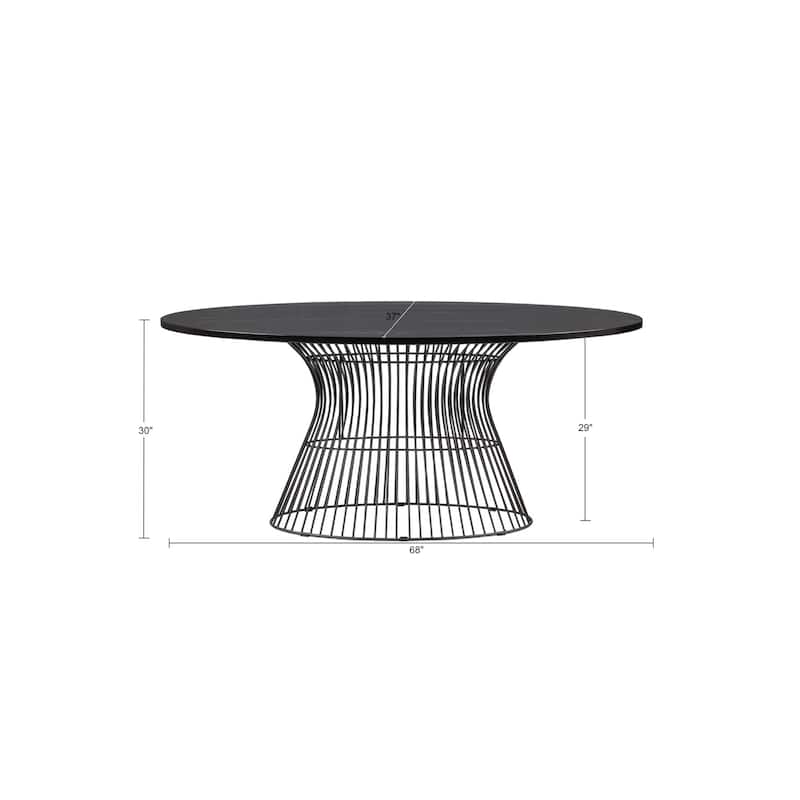 INK+IVY Mercer Bronze Oval Dining Table