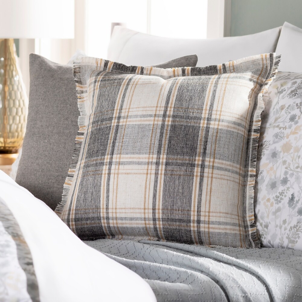 plaid sofa pillows