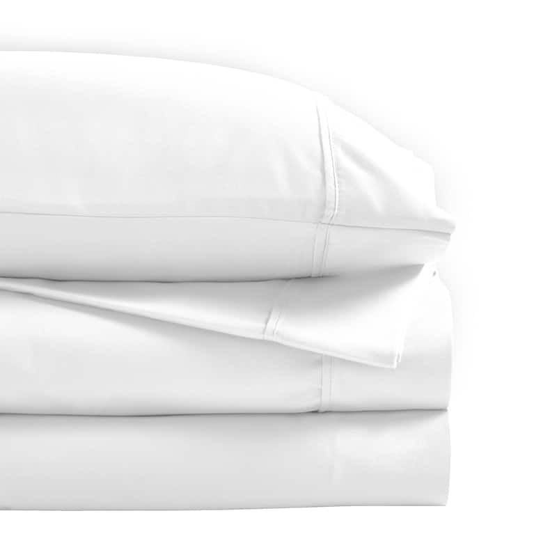 Superior Cotton Blend 1200 Thread Count Solid Deep Pocket Bed Sheet Set