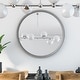 preview thumbnail 69 of 80, Classic Wooden Frame Farmhouse Round Wall Mirror