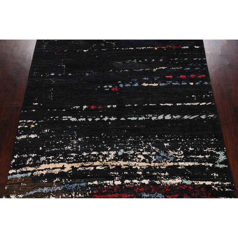 Contemporary Abstract Oriental Dining Room Area Rug Wool Hand-knotted - 8'4" x 9'6"