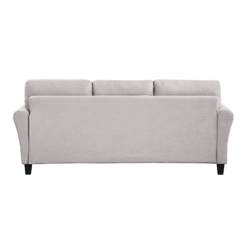 Roomfitters Modern Linen Upholstered Sofa, Stylish 3-Seat Couch for Living Room or Office Comfort