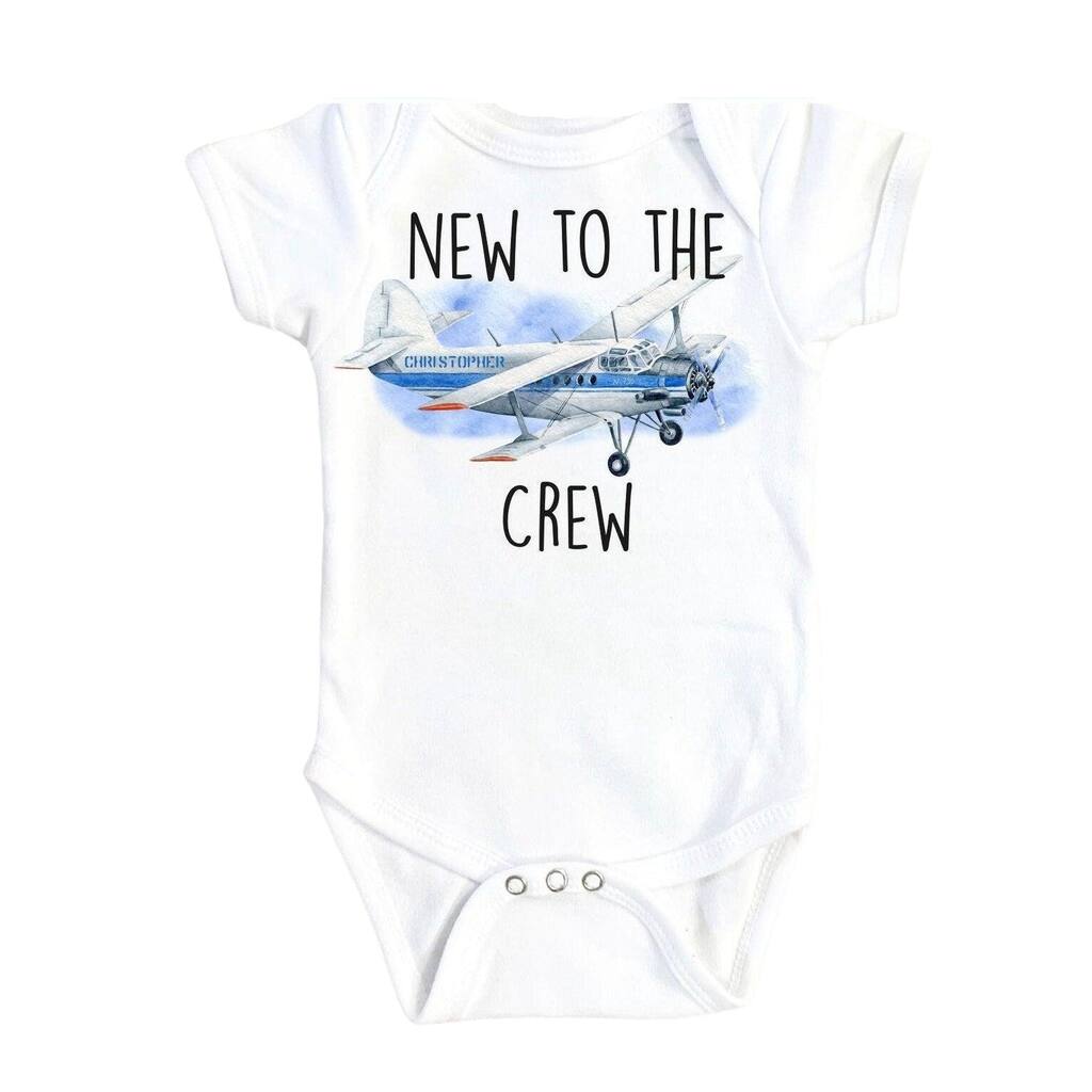 Pilot Crew Blue - Baby Boy Girl Clothes Infant Bodysuit Funny Cute Newborn