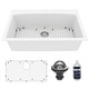 preview thumbnail 59 of 82, Karran Drop-In Quartz 33 in. 1-Hole Single Bowl Kitchen Sink Kit
