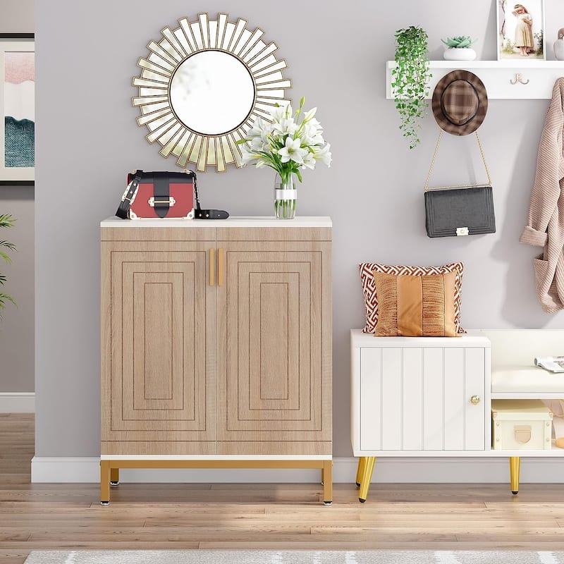 20 Pairs Shoe Storage Cabinet for Entryway, Freestanding Shoe Rack Organizer